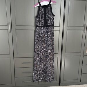 White House Black Market Black and White Maxi Dress